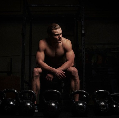 The picture of Robert Maaser clicked during his workout session. 